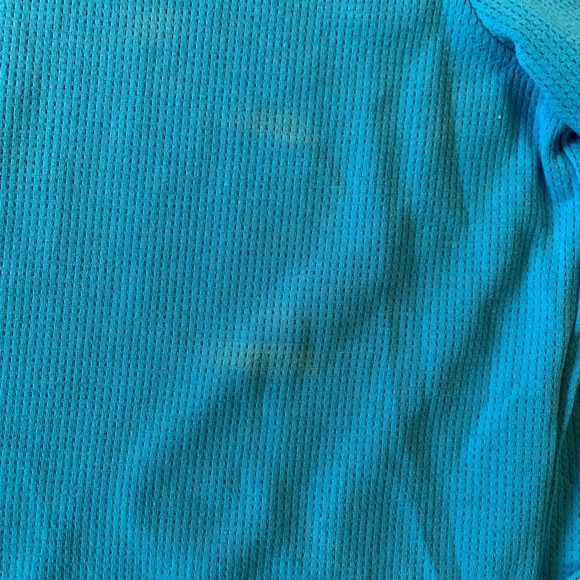 Under Armour Shirt Mens Small Light Blue Waffle Knit Thermal Coldgear Loose - Picture 3 of 7